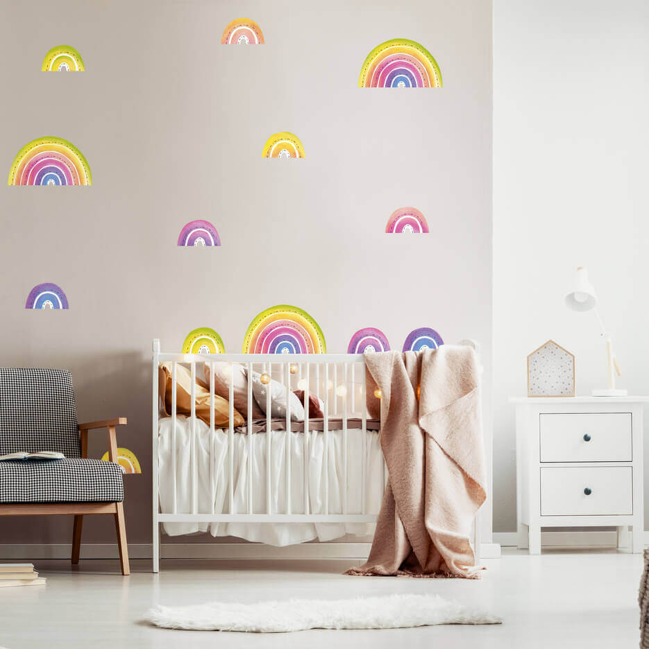 Joyeux stickers arcs-en-ciel pour enfants