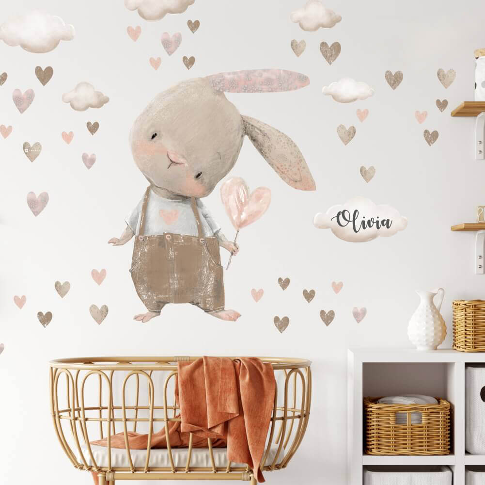 Sticker mura - Lapins pour chambre d’enfant