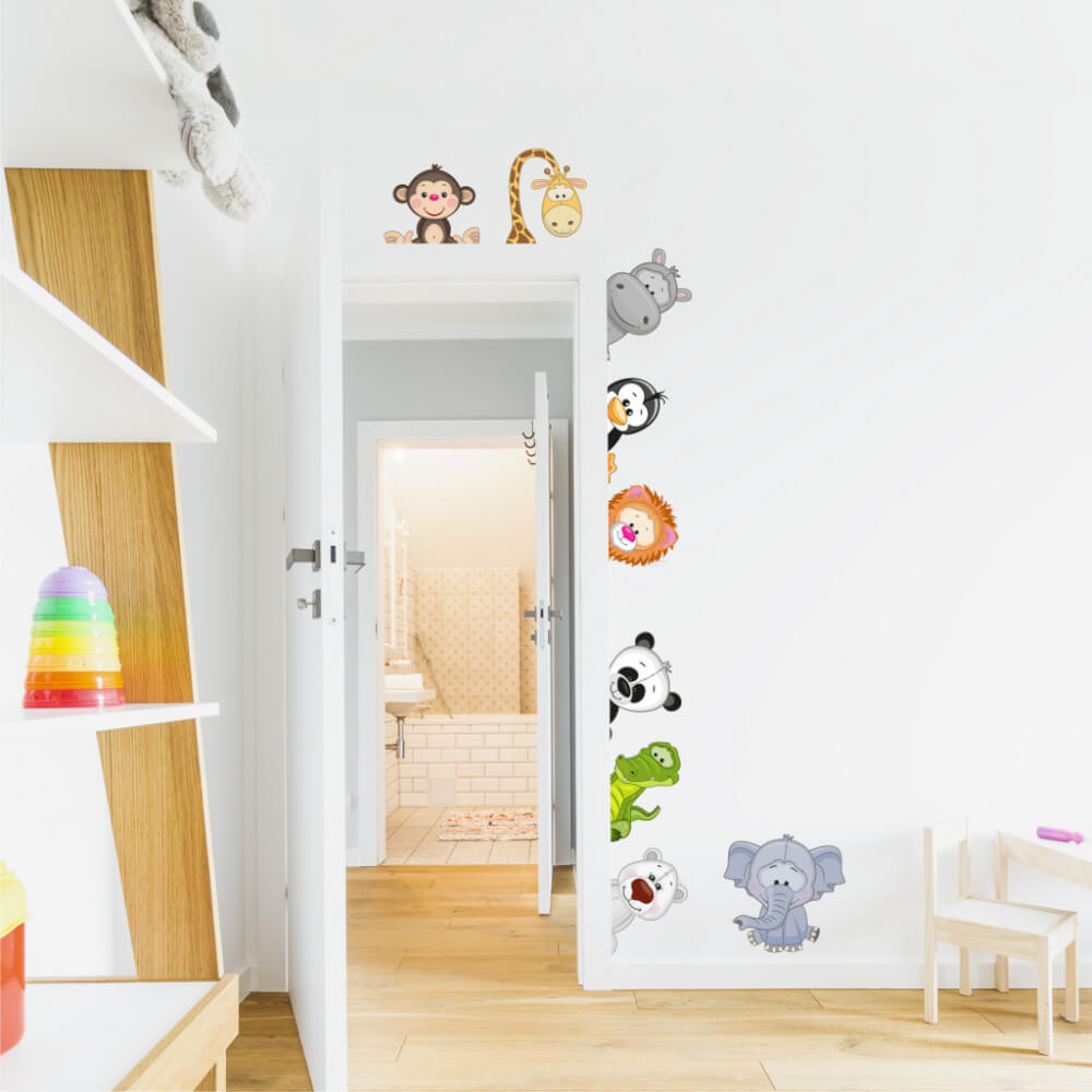 Sticker mural INSPIO pour chambre d´enfant avec les animaux de la