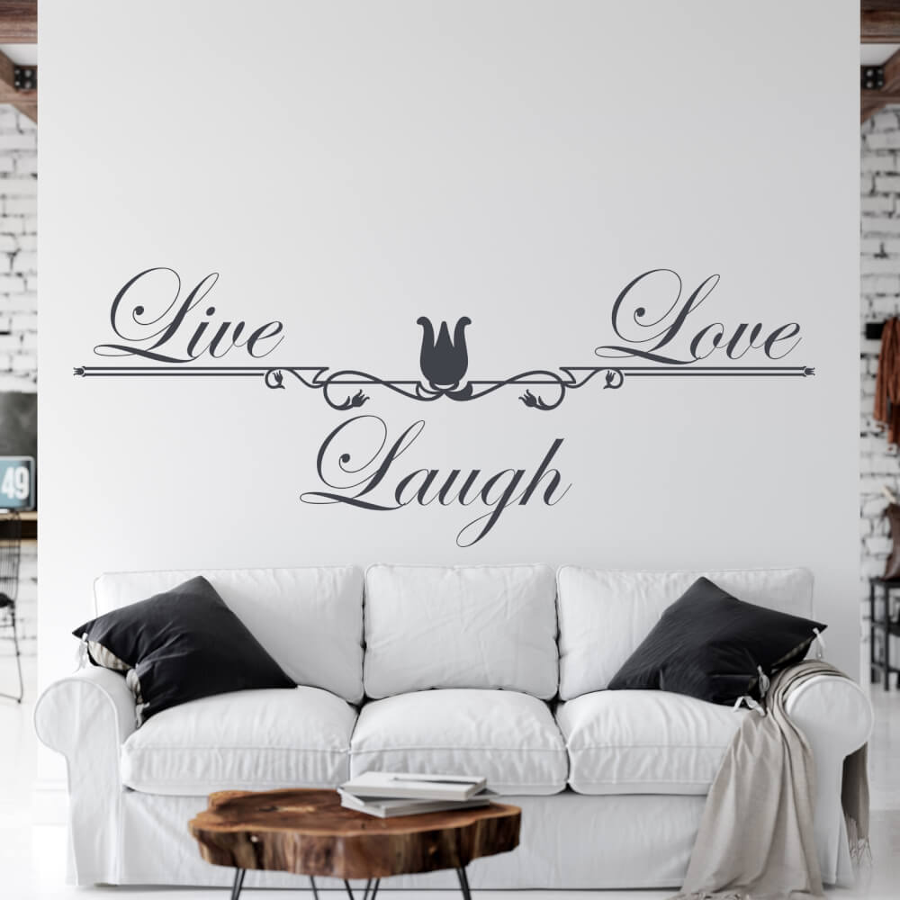 Sticker mural - Live, Love, Laugh