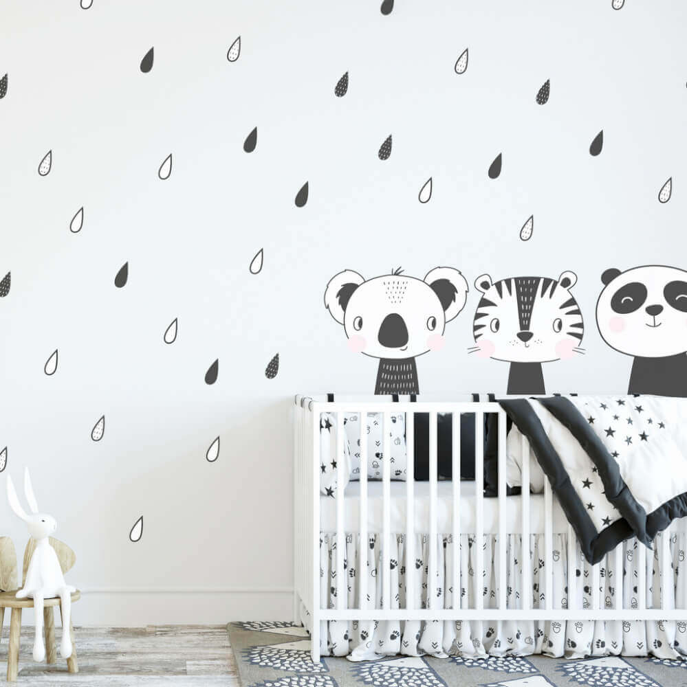 Stickers textiles Animaux pour chambre d'enfant