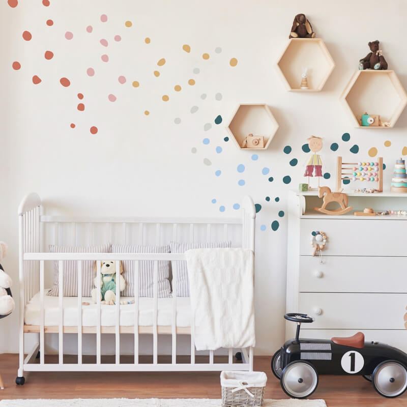 Stickers muraux Pois irréguliers pour chambre d'enfant