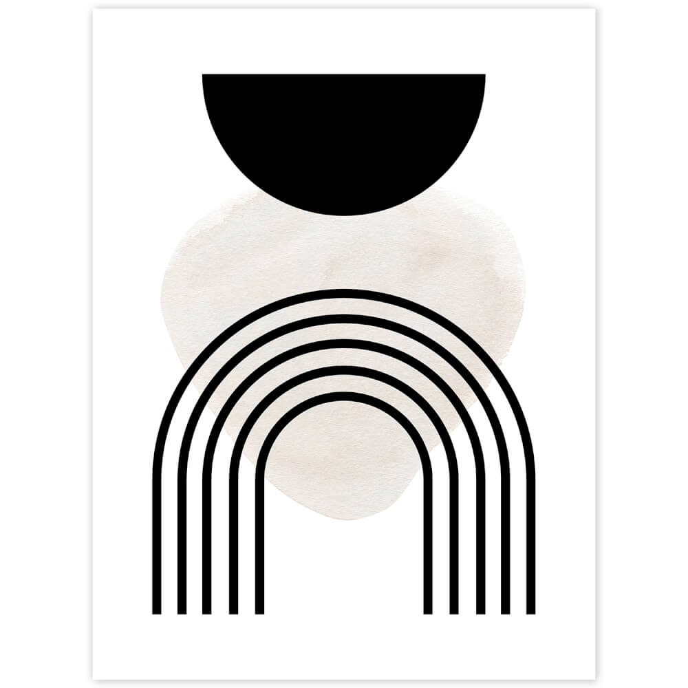 Tableau moderne en noir et blanc